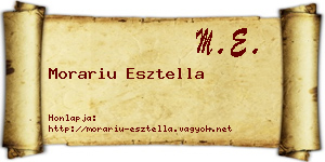 Morariu Esztella névjegykártya